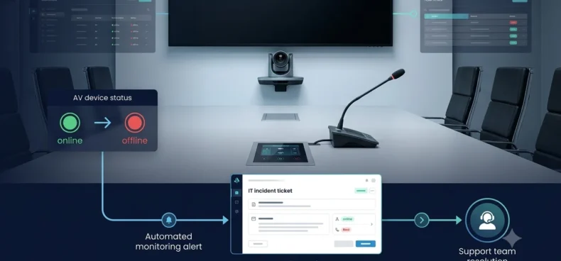 AV monitoring integration automating incident tickets for IT service desk teams